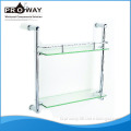 Bathrooms Accessories Modern Glass Wall Shelf Stainless Steel Shower Shelf